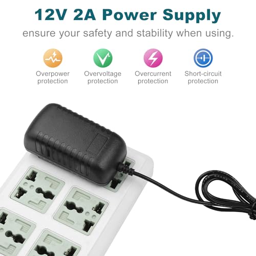 InShareplus DC 12V Power Supply 5 Pack for LED Strip Light
| InShareplus 12V 2A Power Supply Adapter for LED Wall Light