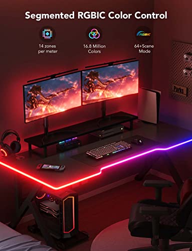 Govee RGBIC Gaming Lights 10ft Neon Rope Lights for Gamers at Desk Smart App Control Music Sync