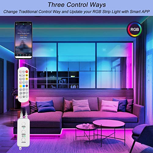 LED Strip Light Controller with APP and Music Sync for Upgrading 4-pin 10mm Led Light Strip to Bluetooth Connection
| L
