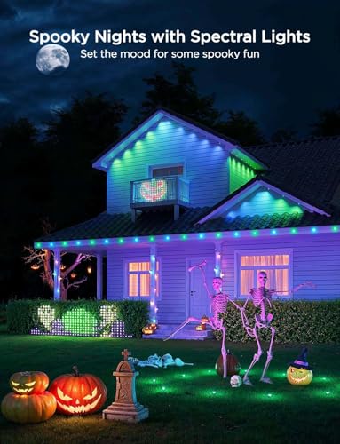  Govee Permanent Outdoor Lights 100ft RGBIC Outdoor Lights for Landscape Decorations with Alexa and Google Assistant Sup